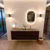 Mondiaz CIRO-DLUX Badkamermeubelset - 150x45x50cm - Solid surface wastafel Oza - 1 wasbak Rechts - 1 kraangat - 4 lades - Walnut SW1530620