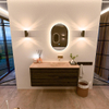 Mondiaz CIRO-DLUX Ensemble de meubles de salle de bains - 120x45x50cm - Plan vasque solid surface Arena - 1 lavabo à droite - sans trous de robinet - 2 tiroirs - Shadow SW1532352