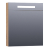 BRAUER Promise Deluxe armoire de toilette - 60x70x15cm - avec éclairage direct 1 porte miroir double face à gauche Château SW371732