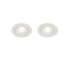 QAZQA Xena Spot encastrable - lot de 2 - 8x8cm - IP44 - Rond - Blanc SW1209718