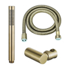 FugaFlow Eccelente Sobrado ensemble de douche à main avec support de douche debout et flexible anti-torsion en laiton brossé SW1124045