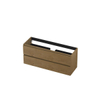 INK Wastafelonderkast - 120x40x52cm - 2 lades - greeploos - met houten keerlijst - MDF - Natur SW439210