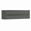 H&R Badmeubelen Juice Wastafelonderkast - 180x45x50cm - afgeronde hoeken - 4 lades - geïntegreerde greep - Petrol mat SW1491629