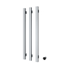 Hotbath &MORE Handdoekradiator - 57x115cm - vierkant - 3 stangen - verticaal - met schakelaar - chroom SW1245848