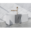 Fortifura Nebbio Badcombinatie-set - thermostaatkraan - wandaansluitbocht - met handdouchehouder - gladde doucheslang - ronde handdouche - uitloop - geborsteld messing (goud) SW1237990