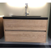Saniclass Nexxt Badmeubelset 100x60x45.5cm met Basalt wastafel 1 kraangat sahara SW398227 Saniclass Nexxt Badmeubelset 100x60x45.5cm met Basalt wastafel 1 kraangat sahara SW398227