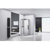 Van Rijn Products ST04 Cabine de douche pentagonale - 88x200cm - verre clair - épaisseur 6mm - noir SW890395