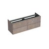 Forzalaqua Reno 2.0 wastafelonderkast 160x51x60cm met 4 softclose greeploze lades Massief Eiken Silver Grey SW492406