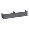 BRAUER Embrace Meuble sous-lavabo - 198x35x45.5cm - 2 tiroirs softclose - sans poignées - 2 découpes pour siphon - Timber Grey SW1200324