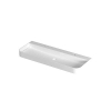 INK Duomo Lavabo - 120x45x10cm - posé - coins arrondis - 2 trous de robinet - polystone - blanc mat SW1405882