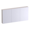BRAUER Impress Deluxe armoire de toilette - 140x70x15cm - éclairage interne et externe - 3 portes miroir double face - sable mat SW1198959