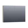 BRAUER Impress Deluxe spiegelkast – 99x70x15 cm – directe LED – Taupe mat SW371704