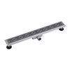 Fortifura Galeria douchegoot - 180cm - met rooster - met vloerflens - PVD - geborsteld gunmetal (antraciet) SW767445