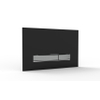 QeramiQ Push Metal Thin Plaque de commande - 25x16cm - pour réservoir encastré Geberit UP320 - double chasse - noir mat SW1236535