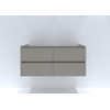 H&R Badmeubelen Infinity Wastafelonderkast - 120x44.8x55cm - 4 lades - greeploos - beige mat SW872956