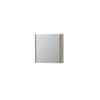 INK SPK1 Spiegelkast - 60x14x60cm - 1 deur - dubbelzijdige Spiegel - schakelaar en stopcontact - MFC Greige eiken SW439835