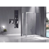 Cabine de douche FugaFlow Efficiente Vetro 140x90cm avec porte coulissante en verre de sécurité 8mm avec anti-calcaire argent poli - SW1125878