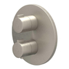 IVY Pact Partie apparente - pour mitigeur thermostatique encastré - 1 robinet d'arrêt - rosace ronde - Nickel brossé PVD SW1031007