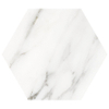 ÉCHANTILLON Terravito Alpuro carreau mural et de sol - 15x17cm - 9mm - Hexagone - Aspect marbre - Blanc mat SW735635