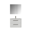Tiger Boston Meuble salle de bains 80x62x45cm avec 1 trou 2 tiroirs softclose montage droite et gauche avec armoire miroir bois blanc brillant SW106775 Tiger Boston Meuble salle de bains 80x62x45cm avec 1 trou 2 tiroirs softclose montage droite et gauche avec armoire miroir bois blanc brillant SW106775