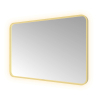 Hotbath &MORE Miroir éclairage LED direct et indirect changement de couleur chauffage de miroir avec télécommande Laiton brossé PVD SW1246072
