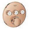 Grohe Grohtherm smartcontrol robinet thermostatique encastré avec inverseur pour 3 fonctions rond couchant chaud SW354652 Grohe Grohtherm smartcontrol robinet thermostatique encastré avec inverseur pour 3 fonctions rond couchant chaud SW354652
