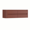 H&R Badmeubelen Juice Meuble sous vasque - 180x45x50cm - angle gauche arrondi - 4 tiroirs - poignée intégrée - Terra mat SW1491424