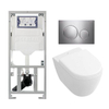 Villeroy Boch Subway 2.0 compact DirectFlush Toiletset - Geberit reservoir - bedieningsplaat Sigma20 glans mat glans - softclose - quickrelease - wit SW98680