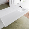 Mondiaz Lagom Meuble avec 2 tiroir 190x30x45cm vasque Cloud droite sans trous de robinet Solid Surface Talc SW409053