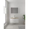 Bruynzeel Combo badmeubelset 90x45cm 1 wasbak 2 lades met spiegelkast met softclose ceramic mat wit SW383566 Bruynzeel Combo badmeubelset 90x45cm 1 wasbak 2 lades met spiegelkast met softclose ceramic mat wit SW383566