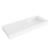 Mondiaz AVON Lavabo suspendu - 120cm - vasque à droite - rebord 12cm - Solid surface Talc SW430303