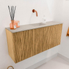 Mondiaz JOYA-DLUX 90cm toiletmeubel - kleur Oak - Wastafel FAYE positie Midden Zonder kraangat kleur Opalo. SW1422169