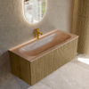 MONDIAZ KURVE-DLUX Meuble de salle de bains 110 cm couleur Dusk avec 1 tiroir et 0 porte. Lavabo BIG MEDIUM Central 1 trou de robinet Saba. SW1433357