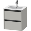 Duravit Ketho.2 Wastafelonderkast - 51x42x54.9cm geschikt - voor 1 waskom - spaanplaat - betongrijs mat SW772653