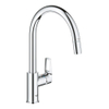 Grohe BauLoop Keukenmengkraan - C-uitloop - uittrekbare mousseur - chroom SW930347