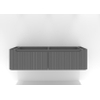 H&R badmeubelen Juice Meuble sous vasque - 160x45x40cm - angles arrondis - façade 3D - 2 tiroirs - poignée intégrée - stone grey mat SW862840