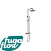 FugaFlow Eccelente Sobrado Douche pluie pommeau 21.8cm avec robinet thermostatique et douchette stick Gun metal PVD SW1123344