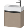 Duravit Ketho.2 Wastafelonderbouwkast - met 1 deur - 48.4x23.8x44cm links - met greep antraciet - linnen mat SW772394