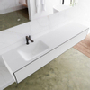 MONDIAZ LAGOM 190cm badmeubel solid surface urban 2 lades Wastafel cloud links 1 kraangat SW409250 MONDIAZ LAGOM 190cm badmeubel solid surface urban 2 lades Wastafel cloud links 1 kraangat SW409250