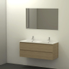 Qisani Allasio badmeubelset 120x45.5x52 met spiegel met softclose beach oak SW276946 Qisani Allasio badmeubelset 120x45.5x52 met spiegel met softclose beach oak SW276946