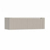 H&R Badmeubelen Juice Wastafelonderkast - 140x45x40cm - rechterhoek afgerond - 3D-front - 2 lades - geïntegreerde greep - beige mat SW1260100