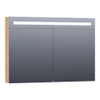 Saniclass Double Face Spiegelkast - 100x70x15cm - verlichting - geintegreerd - 2 links- rechtsdraaiende spiegeldeur - MFC - nomad SW371657