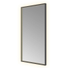 Hotbath &MORE Spiegel - 50x100cm - direct en indirect LED - color changing - spiegelverwarming - met afstandsbediening - PVD - geborsteld zwart SW1246057