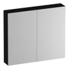BRAUER Impress armoire de toilette - 80x70x15cm - sans éclairage - 2 portes miroir double face - Bois Noir SW1199048