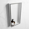 Mondiaz Easy nis 29.5x59.5x8cm voor Inbouw/opbouw 1 open vak Solid surface Talc/Urban SW643660