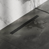 Brauer Douchegoot - 80x7.5cm - vloerflens - RVS - zwart SW771614