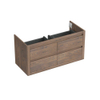 Forzalaqua Gela 2.0 meuble sous-lavabo 120x51x60cm avec 4 tiroirs sans poignées avec softclose Chêne massif Havanna SW492297