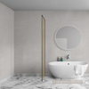 Aqua Vista Oria Cuadra zijwand - 90x200cm - voor douchecabine - 8mm - champagne glas - mat zwart SW1244423