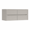 H&R Badmeubelen Juice Wastafelonderkast - 120x45x50cm - rechterhoek afgerond - 4 lades - geïntegreerde greep - beige mat SW1570854