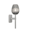 Astro Tacoma Single Wandlamp/Plafondlamp - 230V - IP44 - ovaal - geribbeld - smoke glas - chroom SW1566357